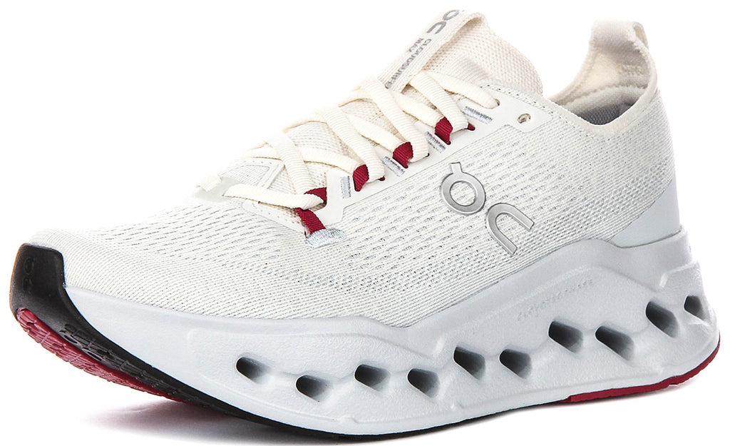 On Running Cloudsurfer Max In White Pink For Women